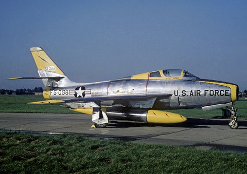 52-7098 F-84F USAF 92ndFBS,81stFBW RAF Waddington May58